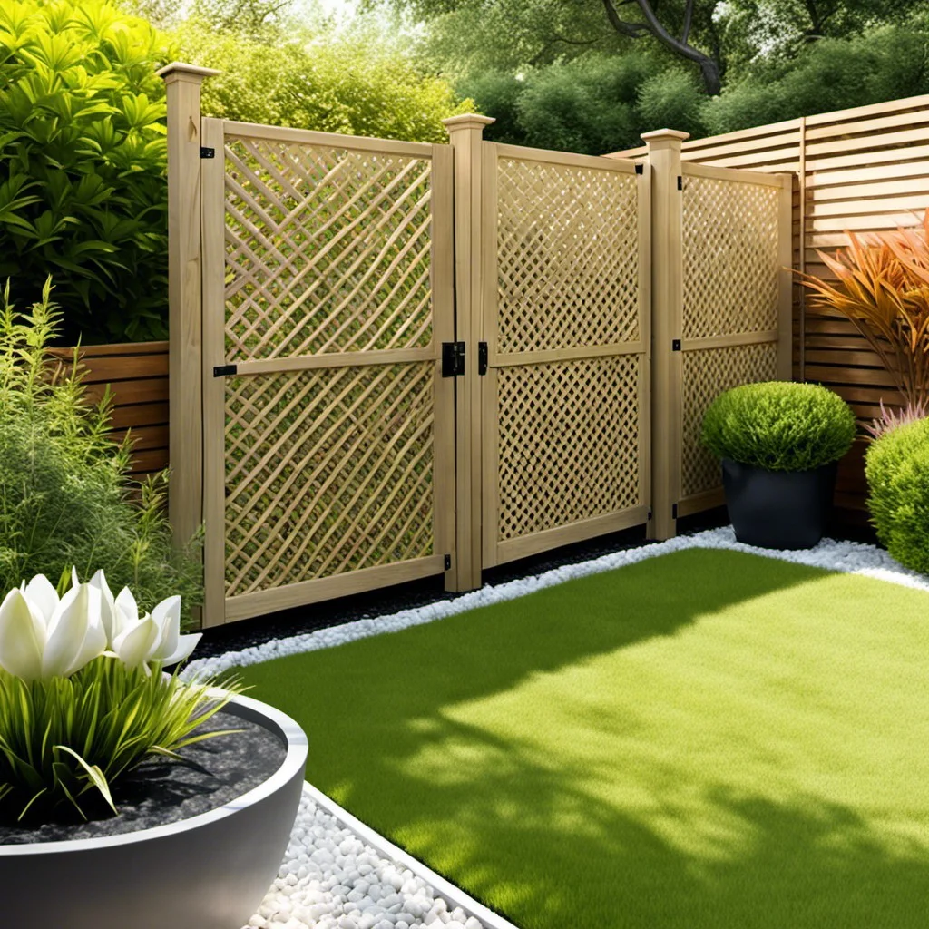 hinged lattice privacy screen