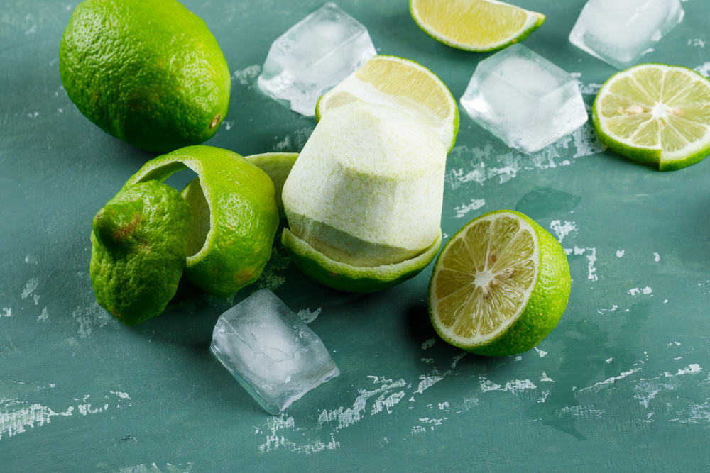 ice cubes or citrus peels cleaning garbage disposal