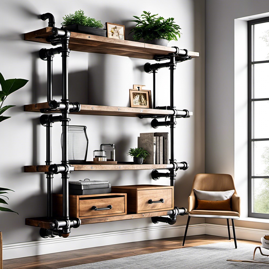 industrial pipe shelves