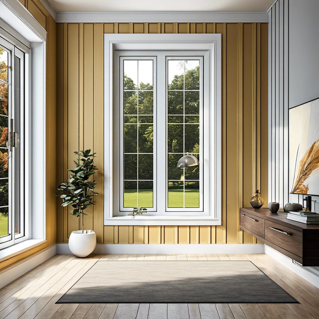 integrated window trim with wall panels