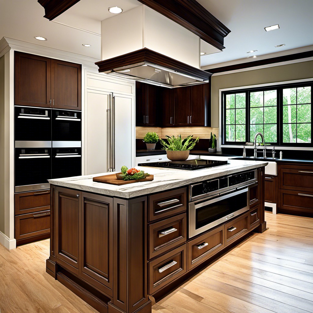 kitchen island loop vent with hidden design