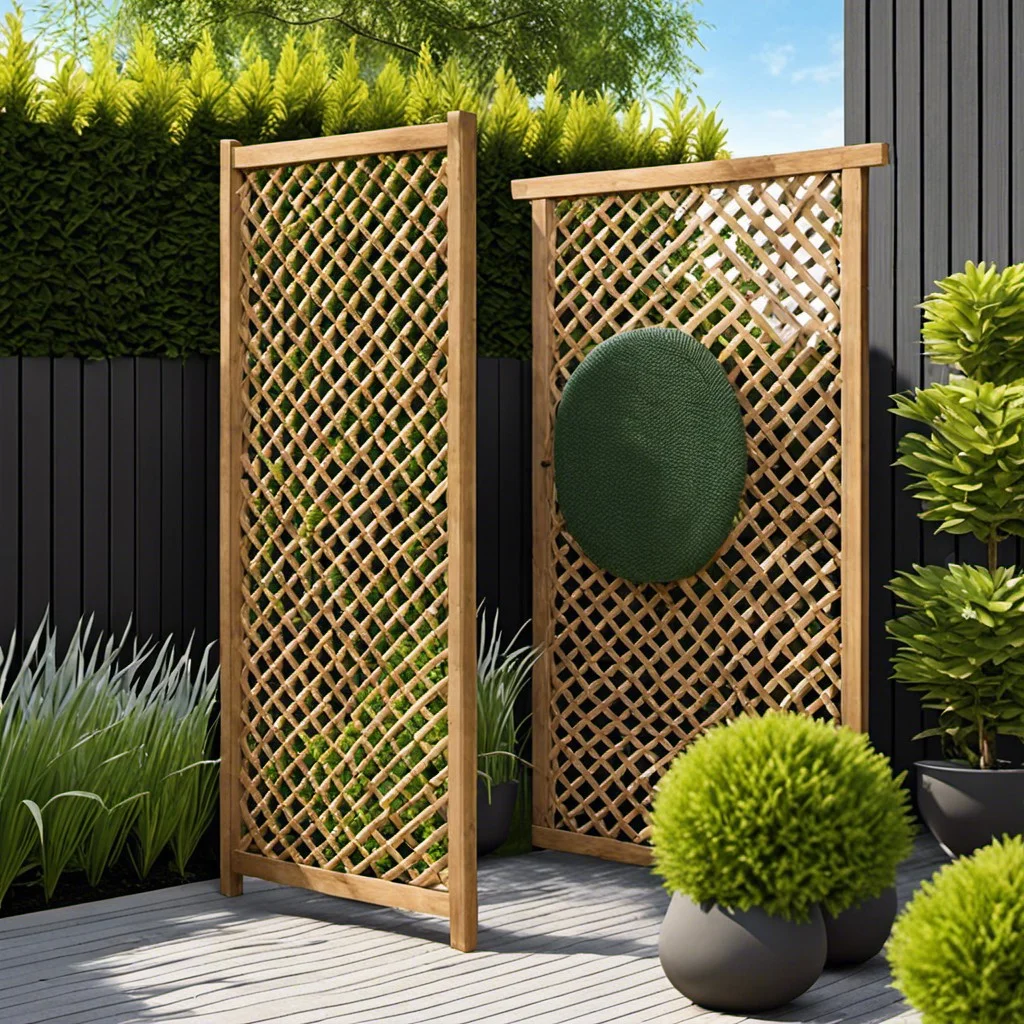 lattice privacy screen with wheels