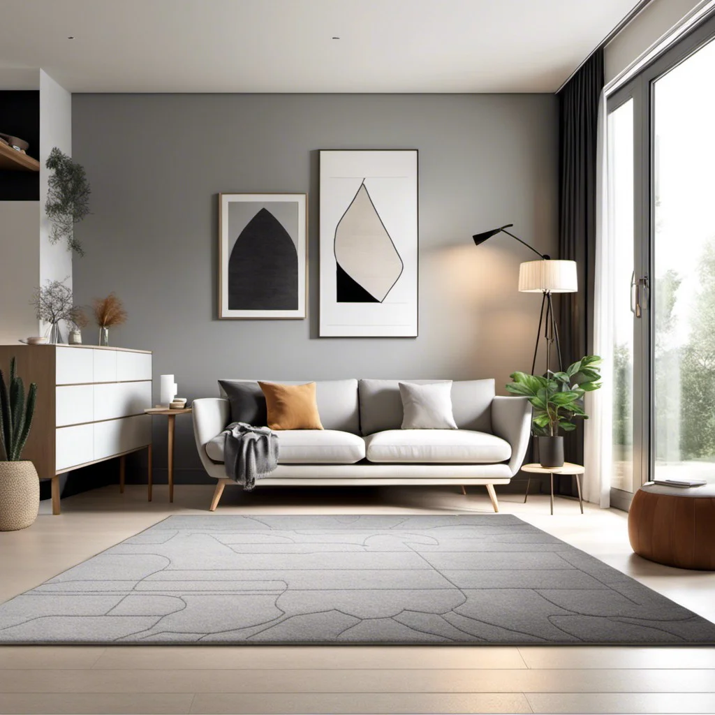 light grey rug