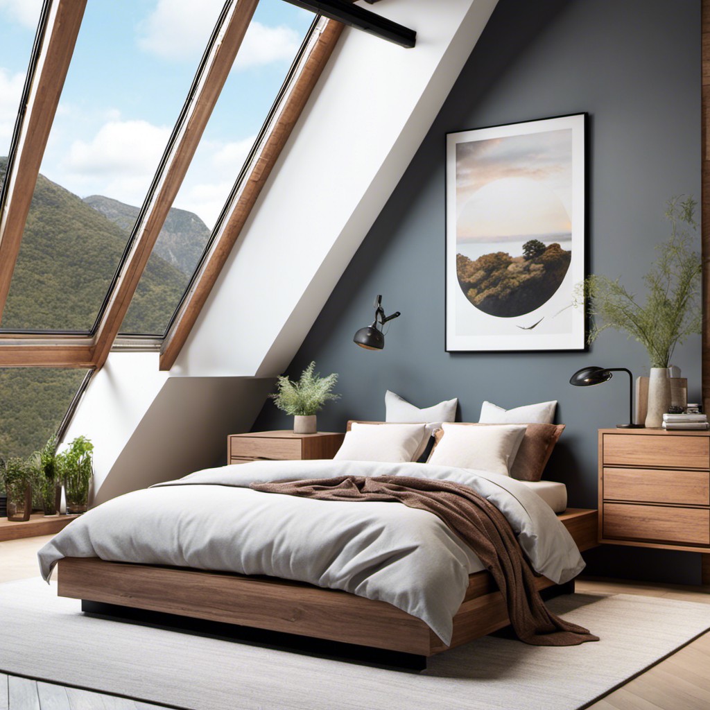 loft style bedrooms with skylights