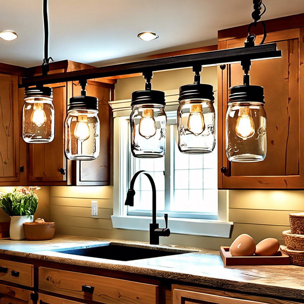 mason jar track lighting