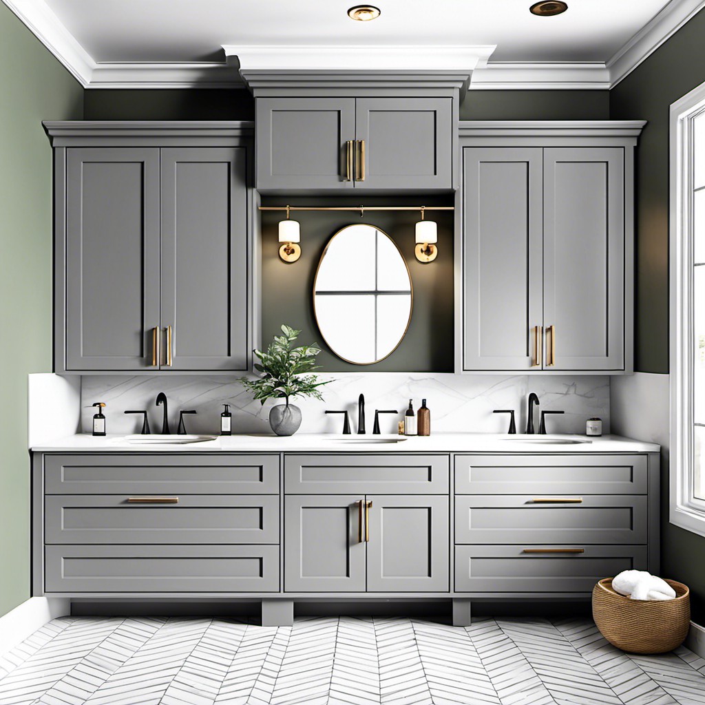 matte gray shaker style cabinets