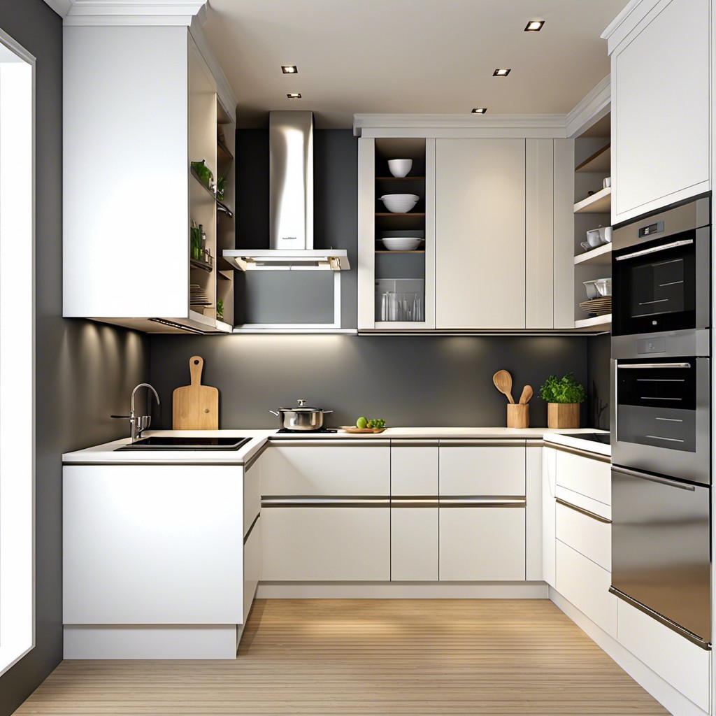 minimalist g shaped kitchen design