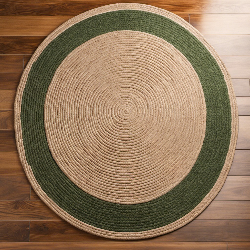 natural material round kitchen rug jute or seagrass