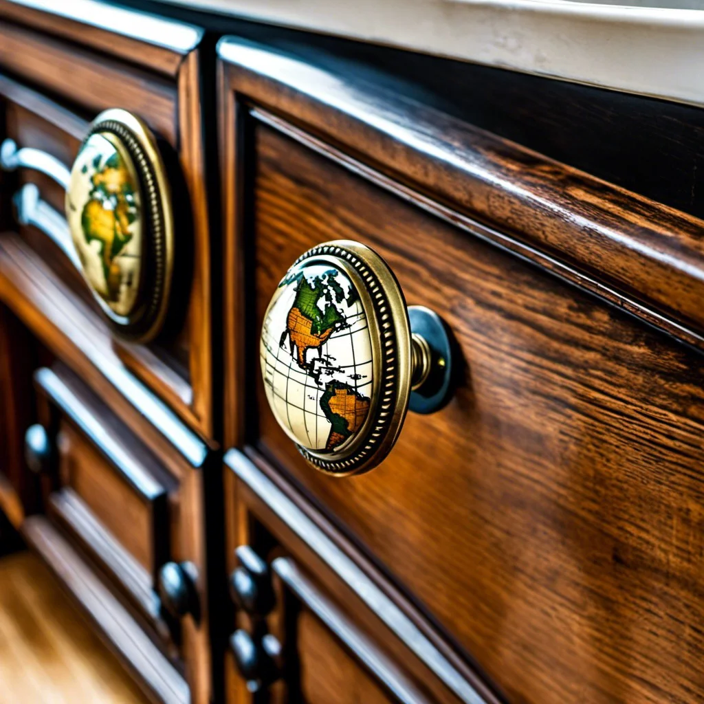 old world map drawer knobs