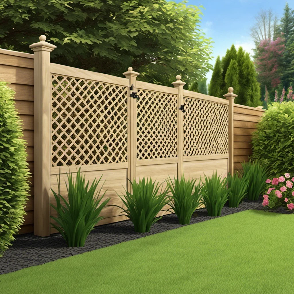 outdoor lattice fence panel