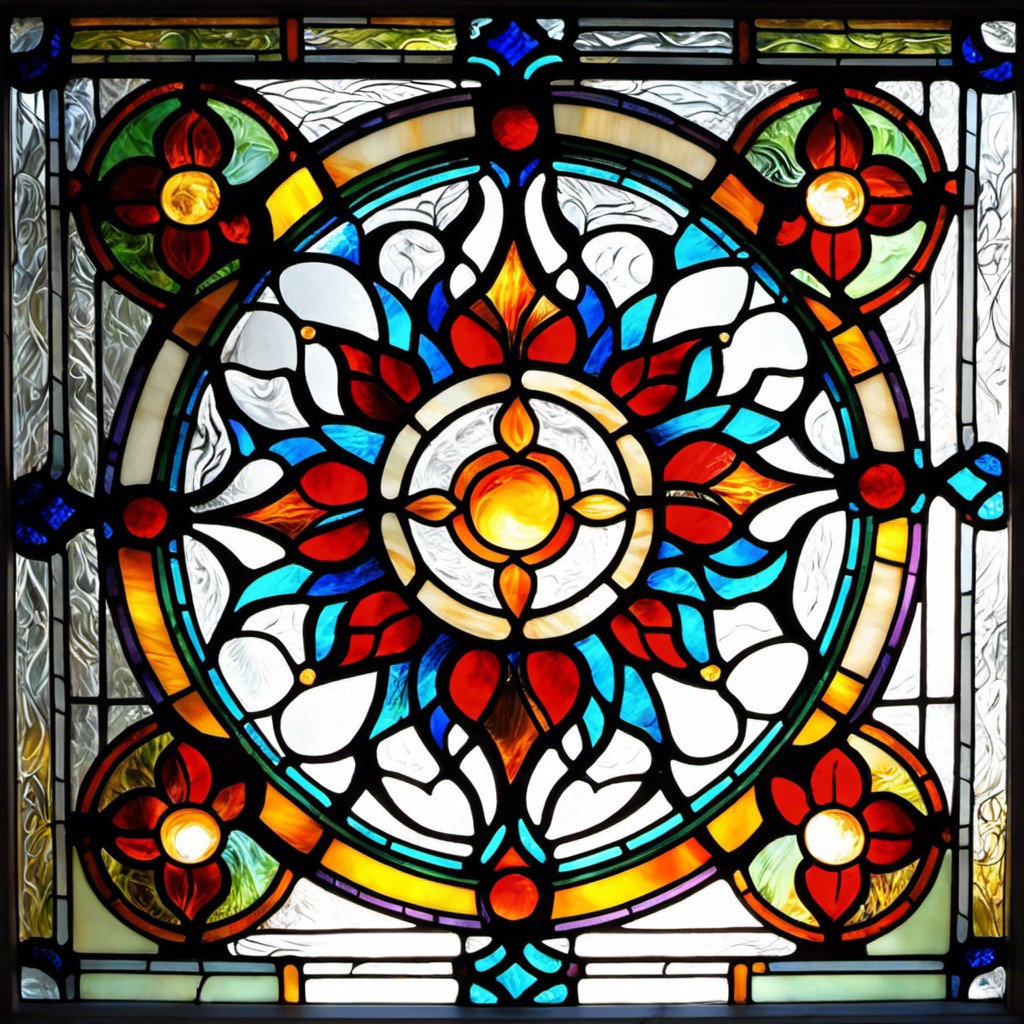 painted stained glass window effect
