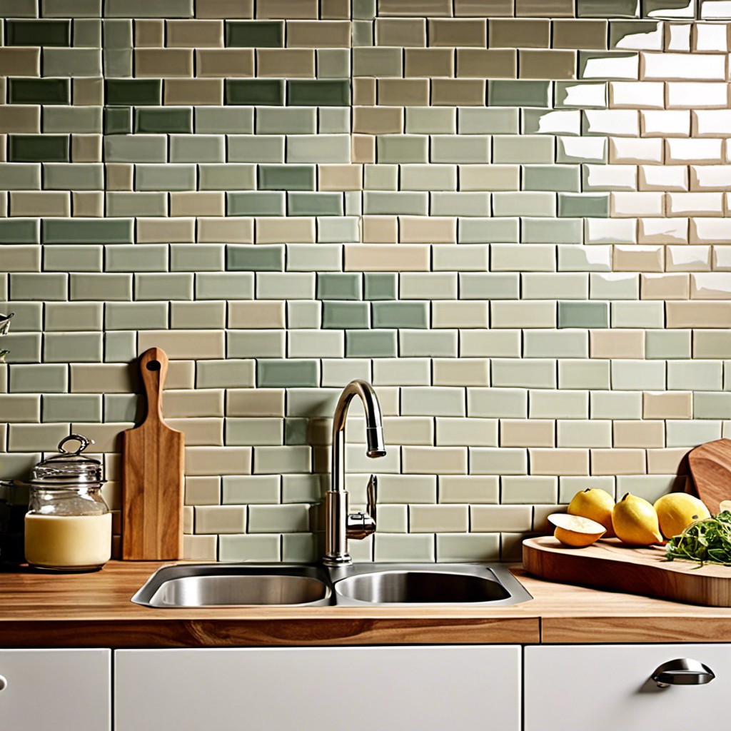 pale pastel colored subway tiles