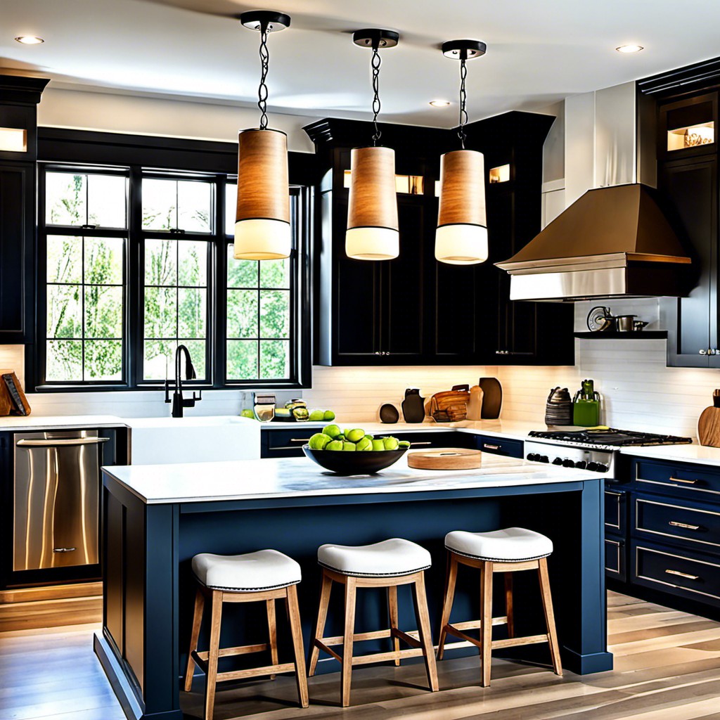 pendant lights over islands