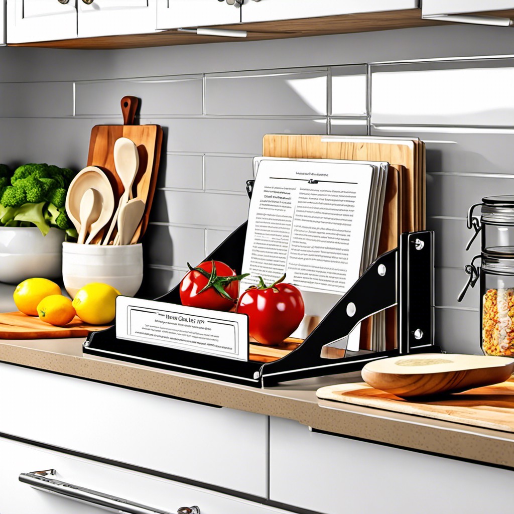 plexiglass cookbook holder