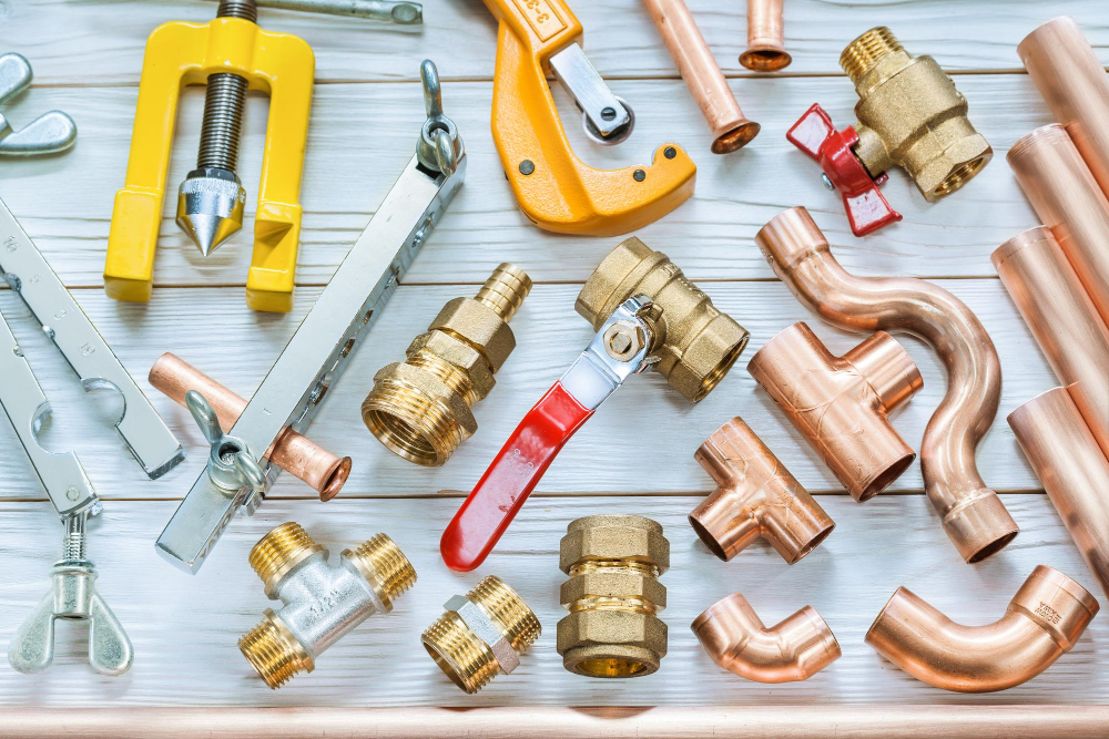 plumbing supplies for kitchen copper sink installation