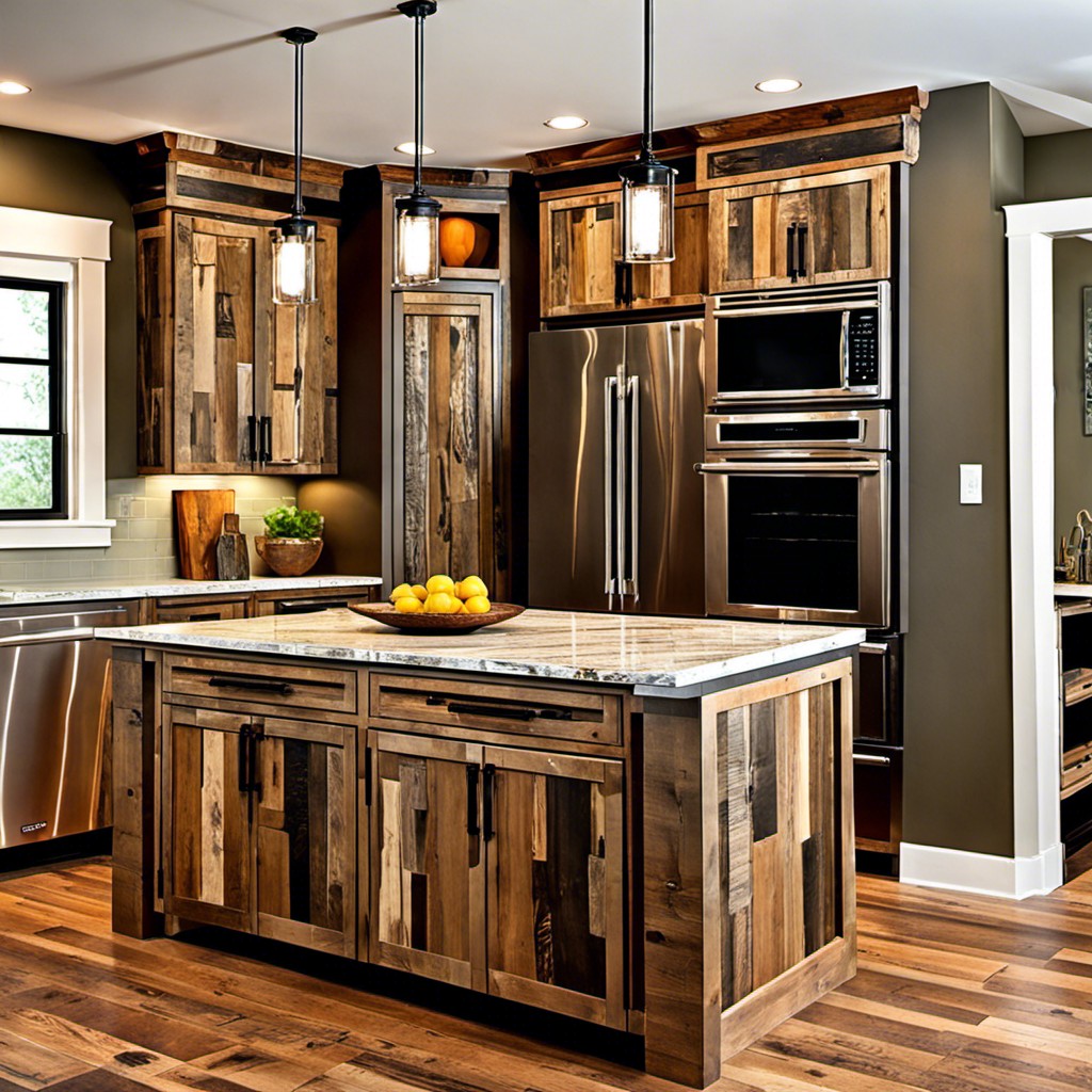 reclaimed wood cabinets