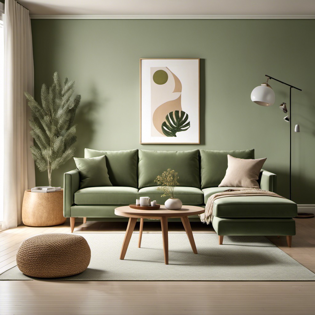 reversible sage green sectional