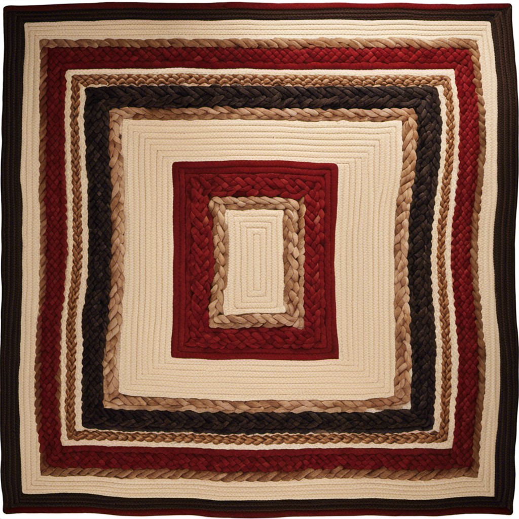 rustic braided l shaped rug