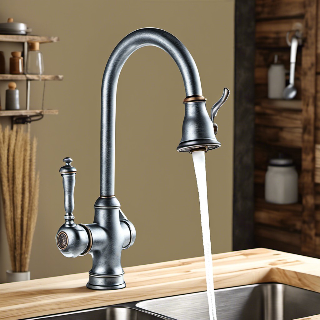 rustic galvanized steel faucet