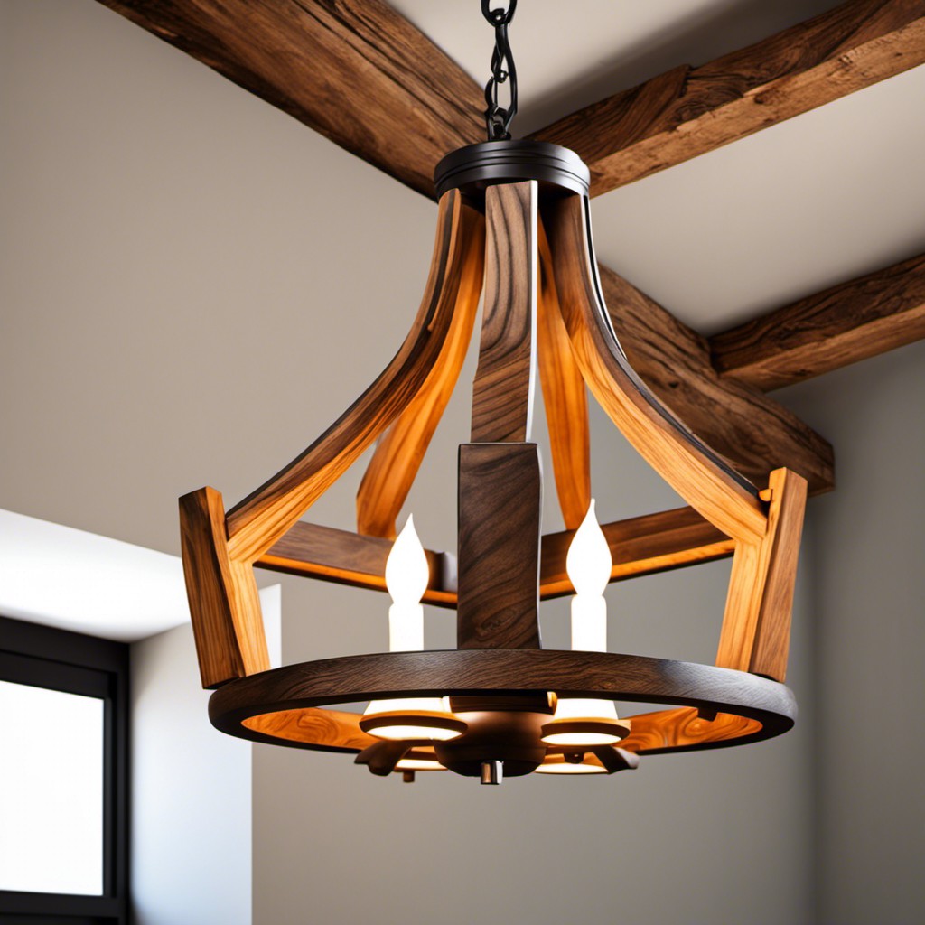 rustic wood chandelier