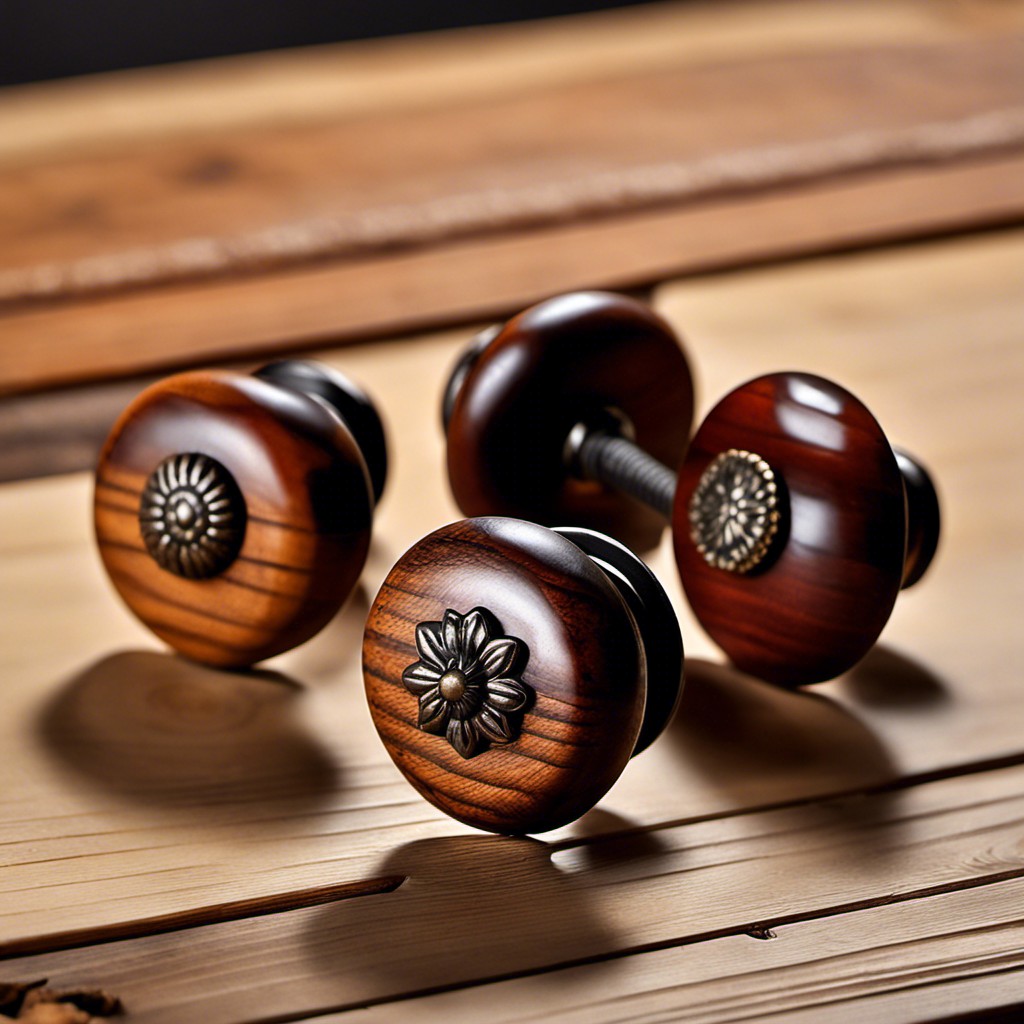 rustic wooden knobs