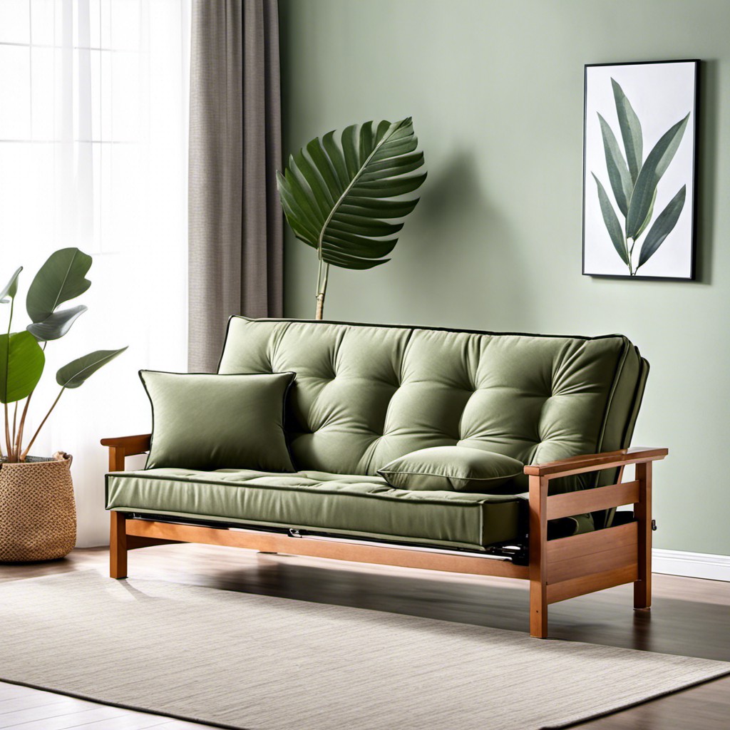 sage green convertible futon