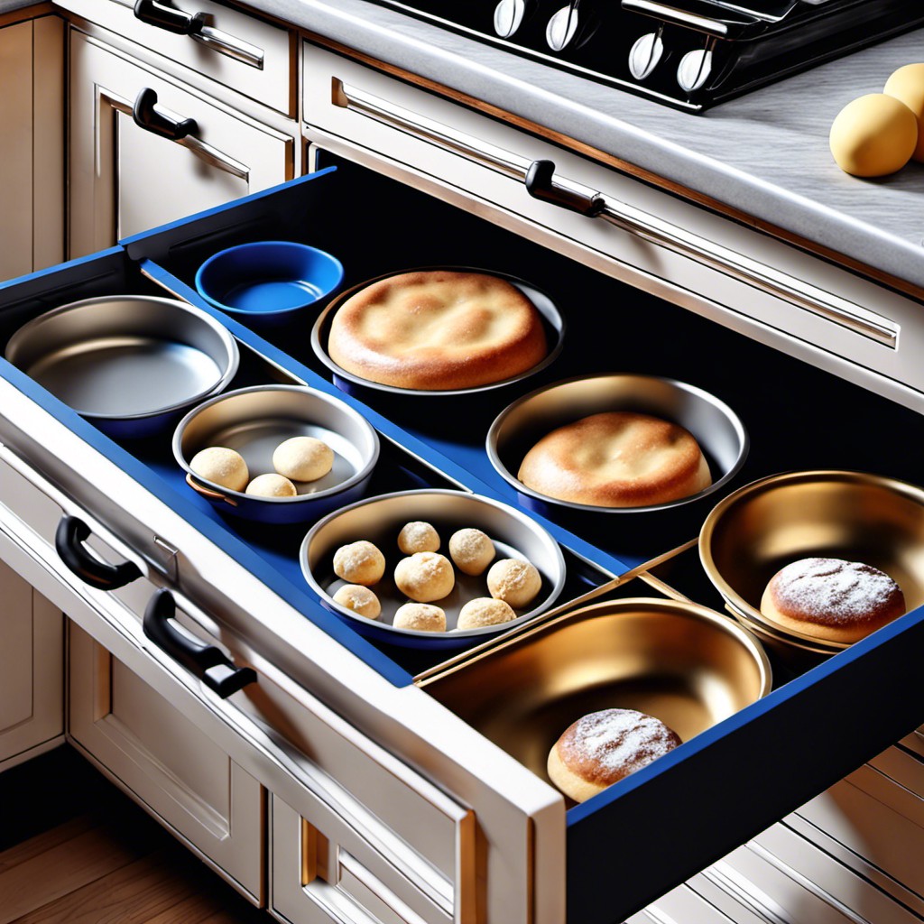 shallow drawers for baking pans
