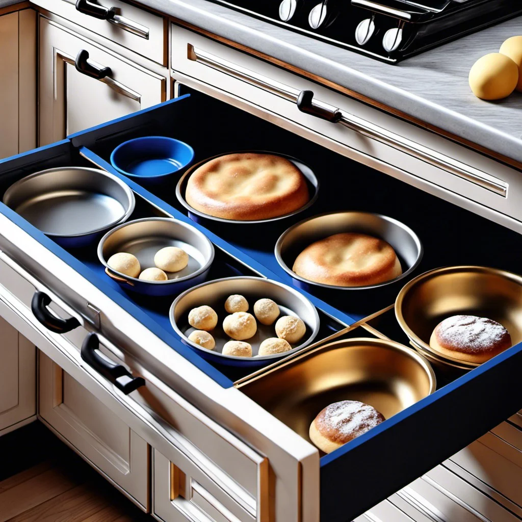 shallow drawers for baking pans