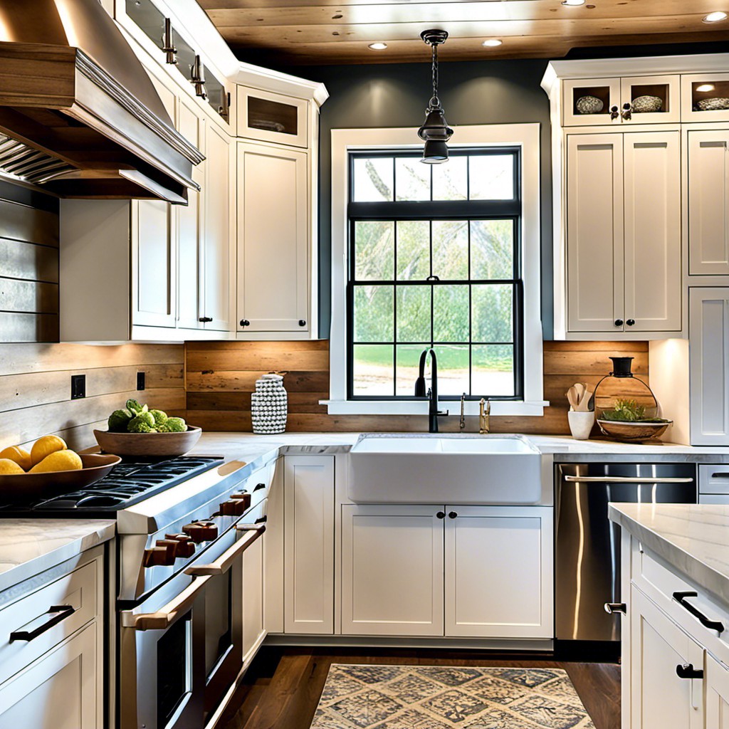 shiplap wood backsplash