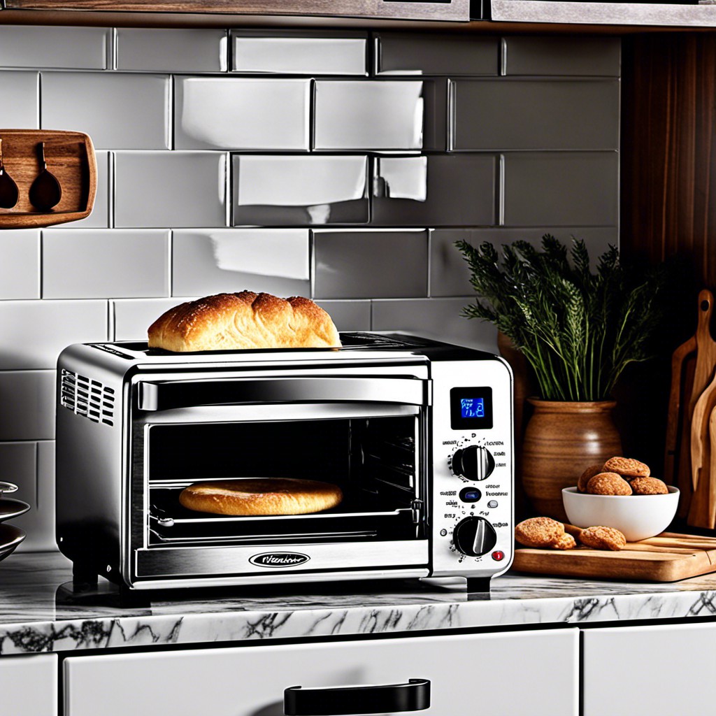 small toaster oven with removable crumb tray