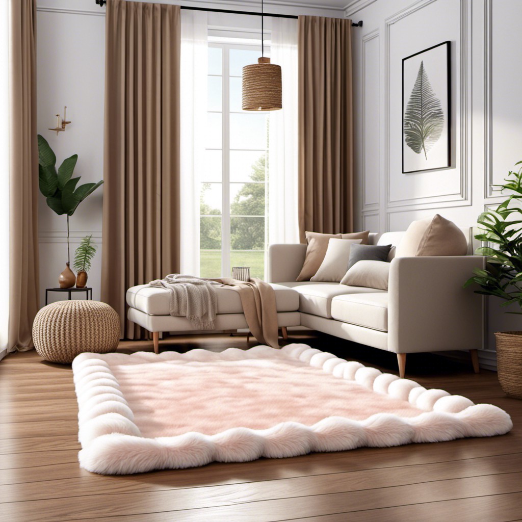 soft plush l shaped rug