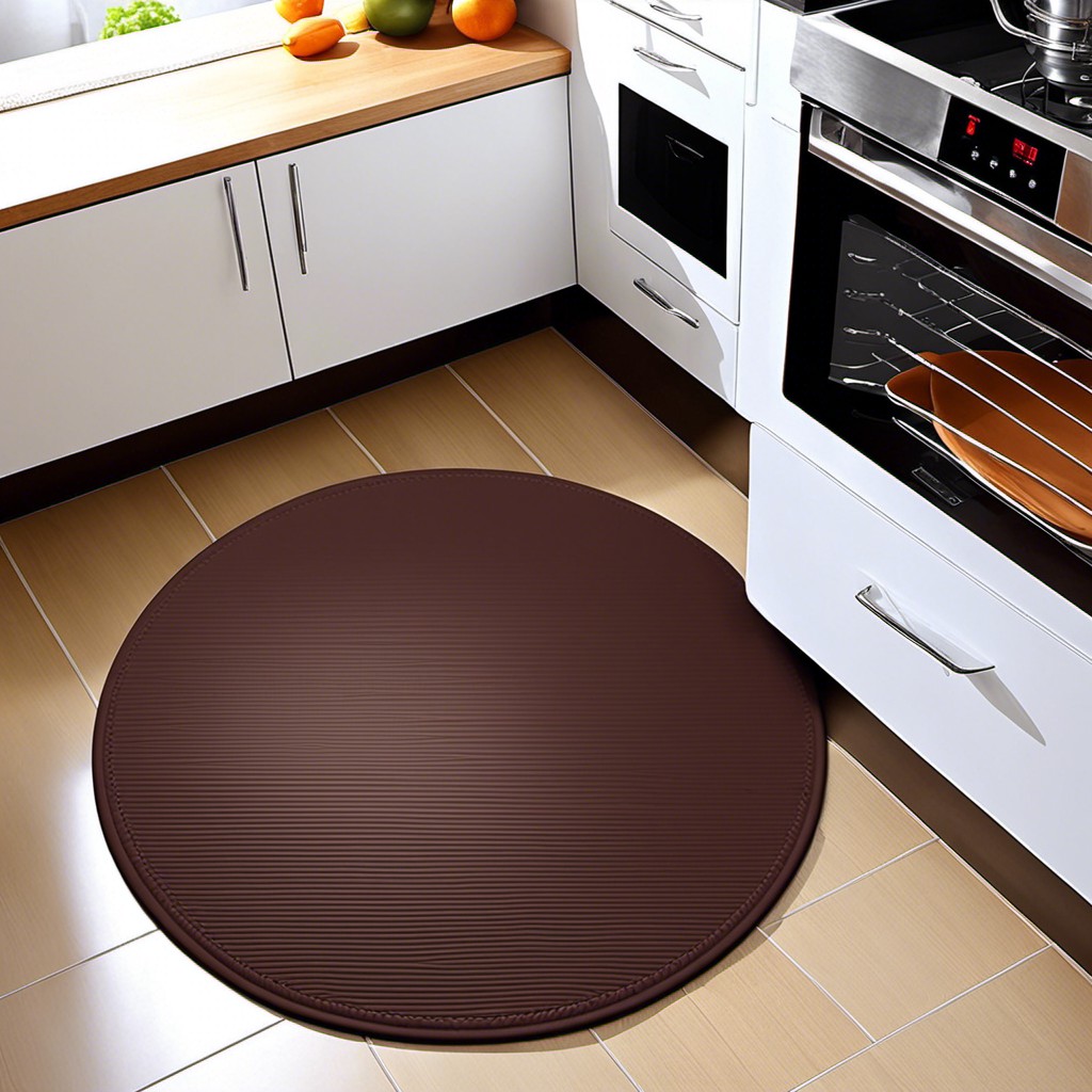 solid color round anti fatigue kitchen mat