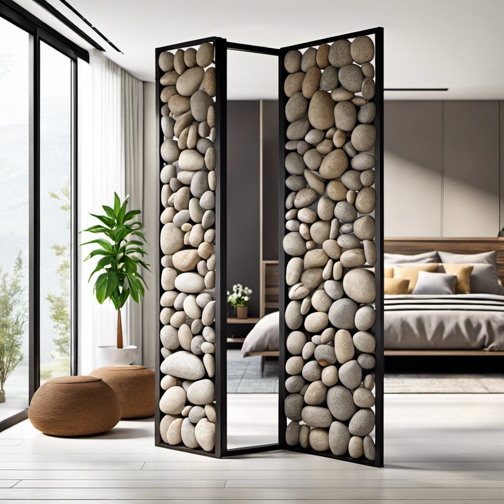 stone pebble divider