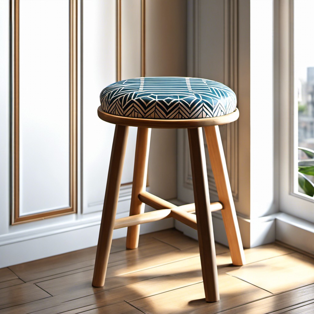 stool in a geometric design