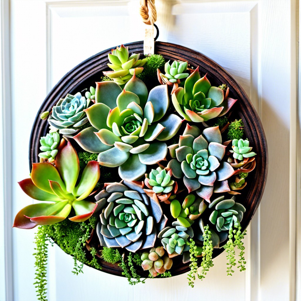 succulent arrangement hanging