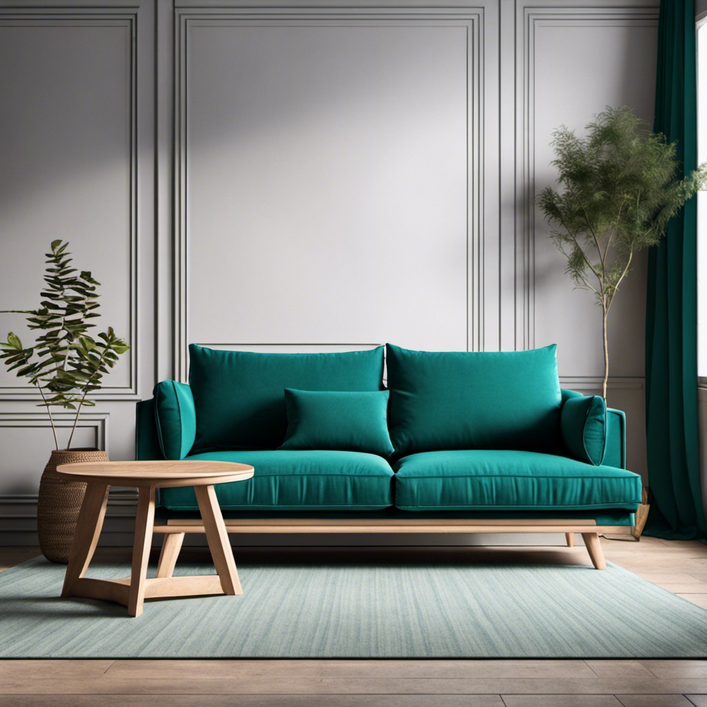 teal eco friendly sustainable sofa
