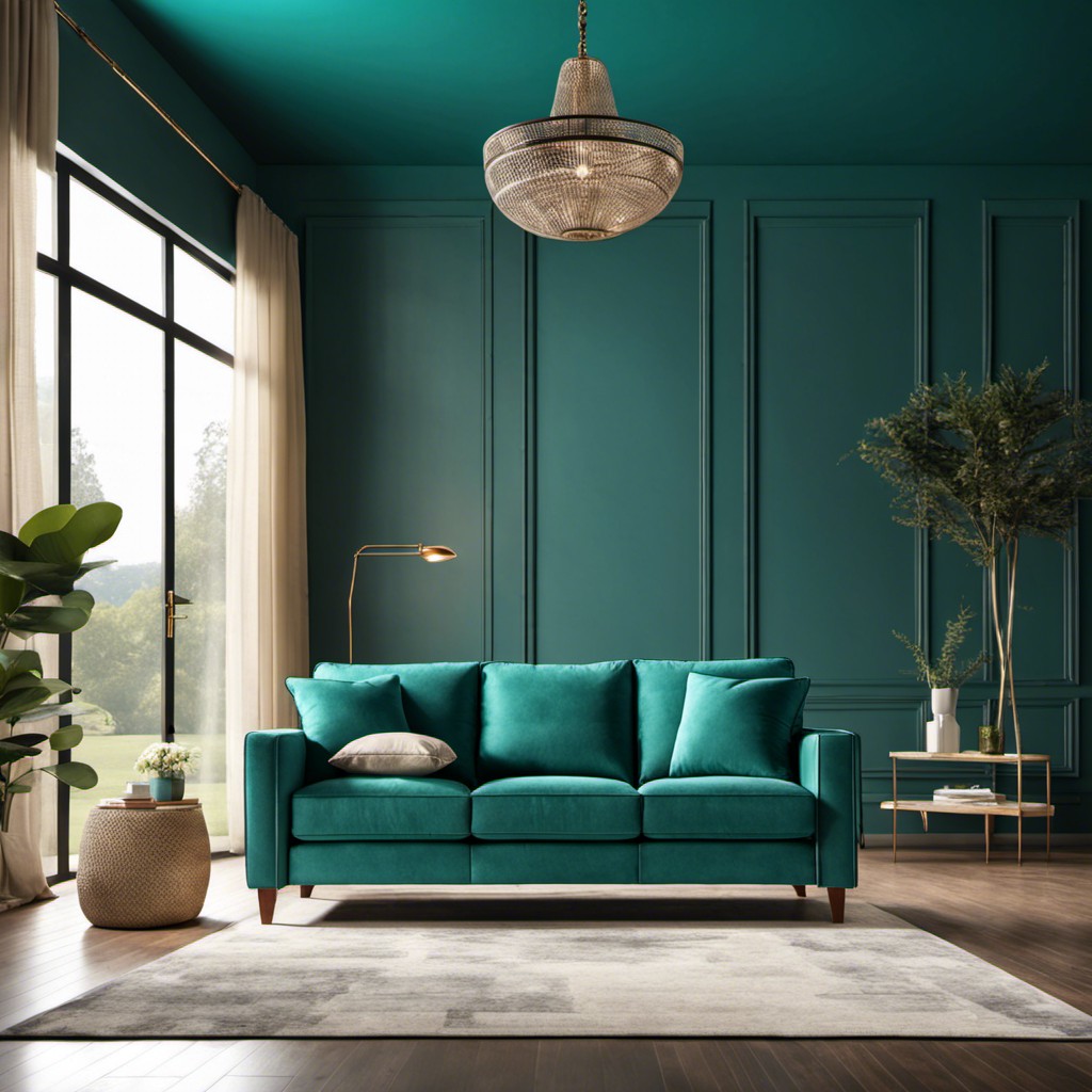 teal microfiber reclining sofa