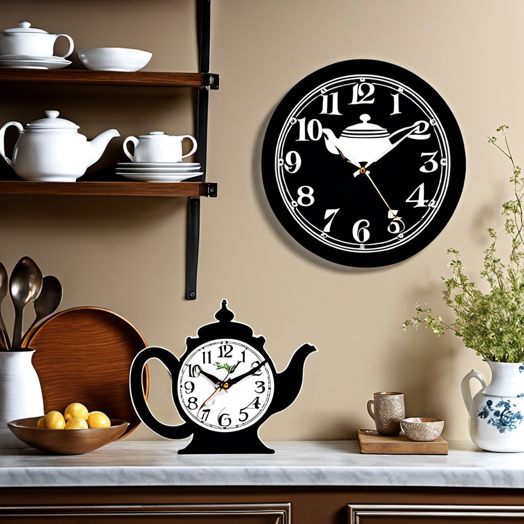 teapot design wall clock