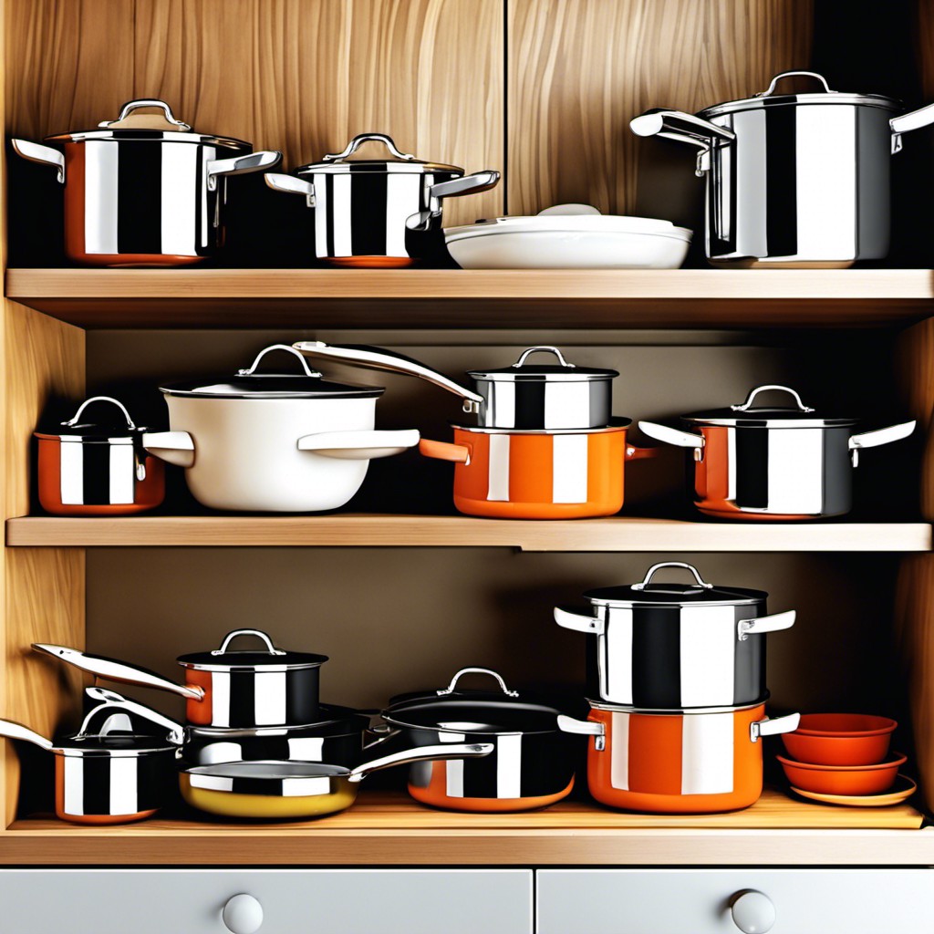 tiered drawers for pots and pans