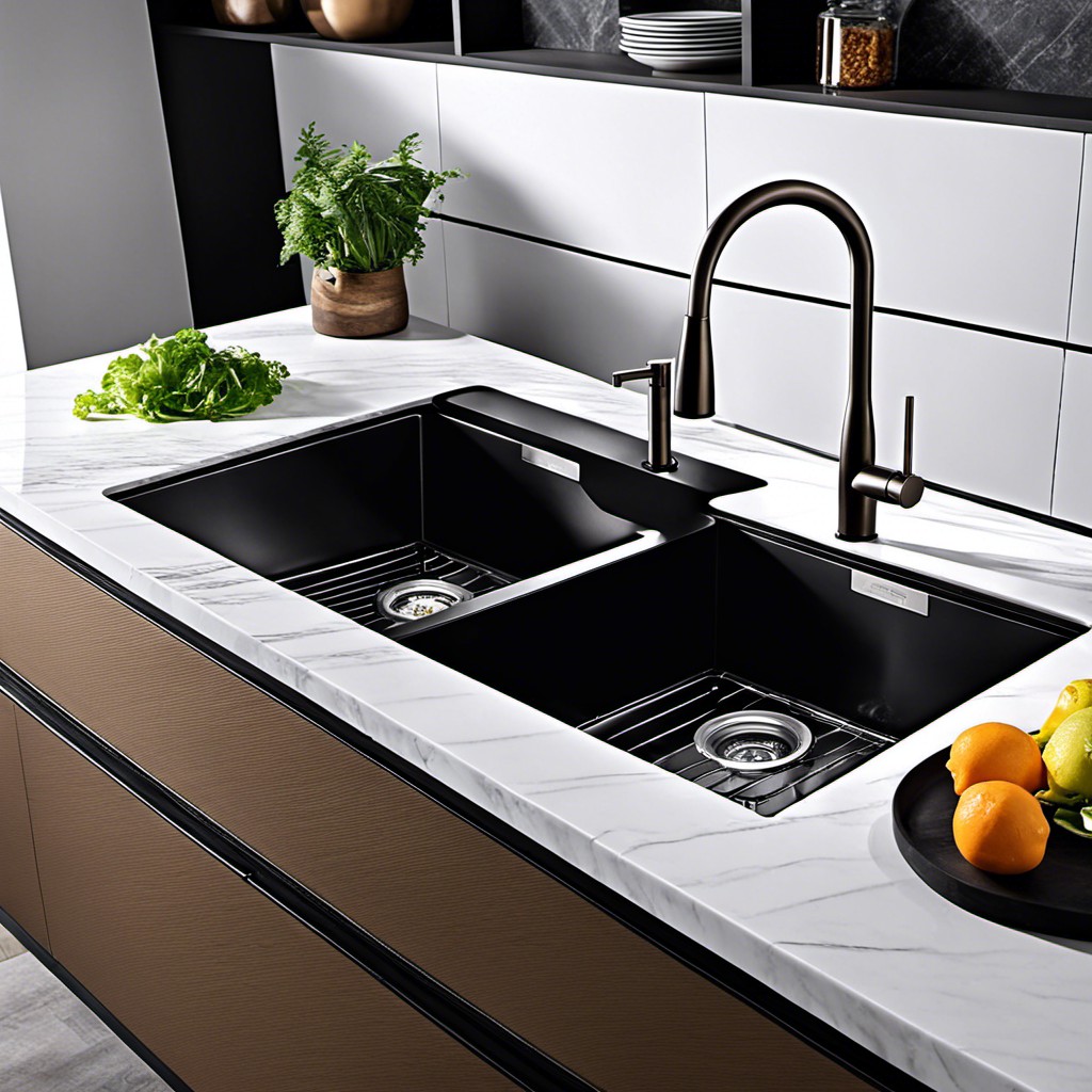 undermount black stainless sink