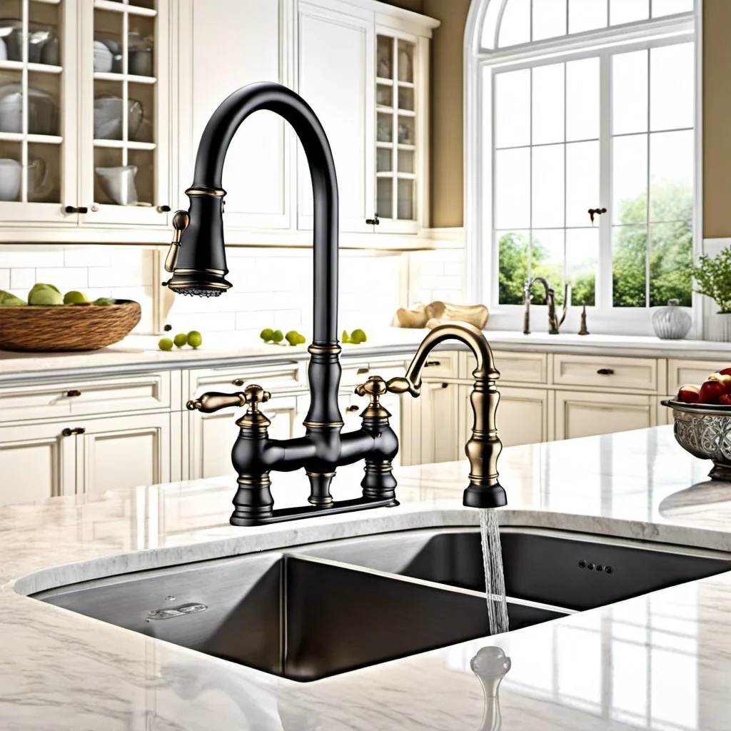 victorian style pull down faucet