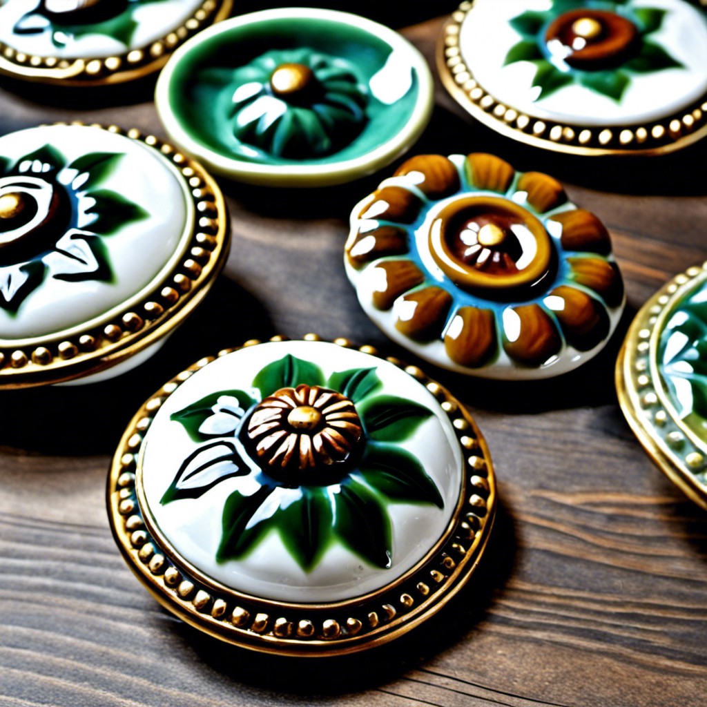 vintage ceramic rosettes