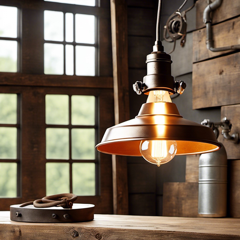 vintage industrial track lighting