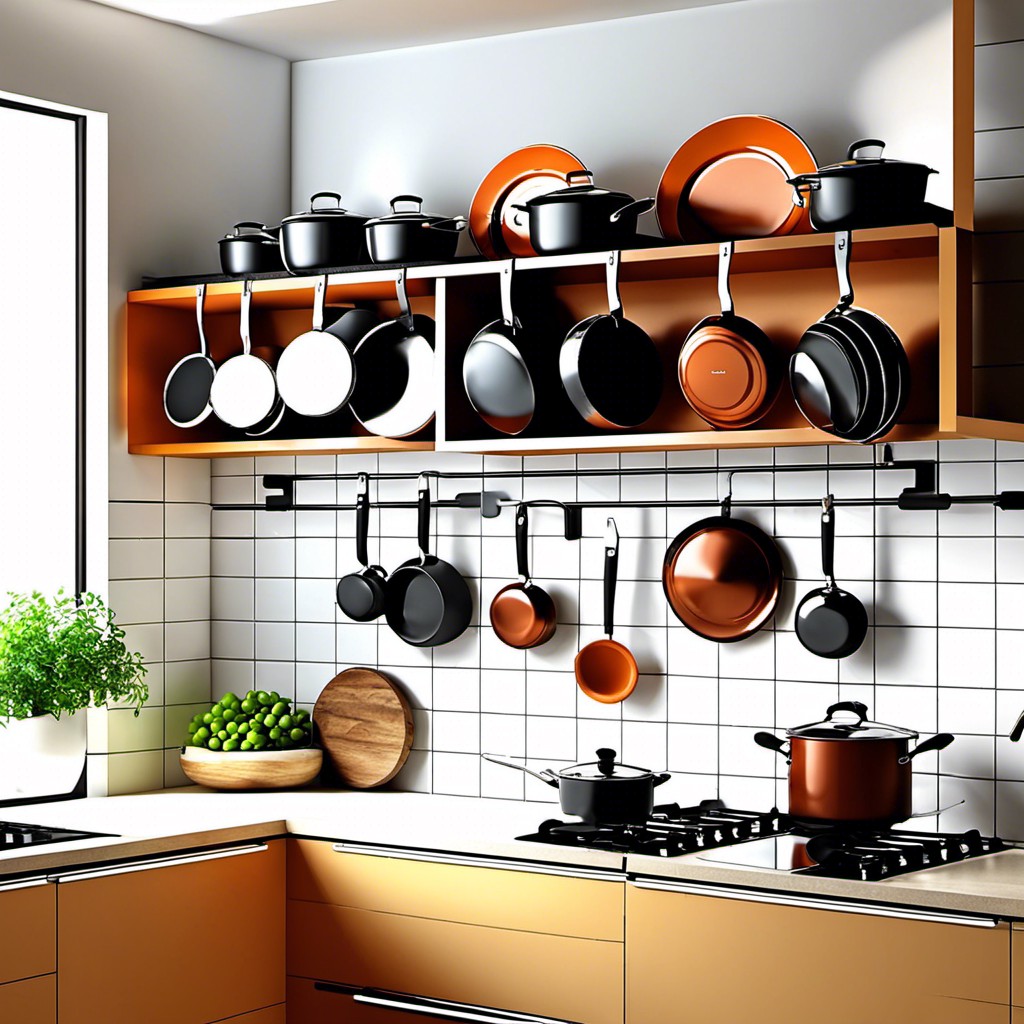 wall mounted pan storage