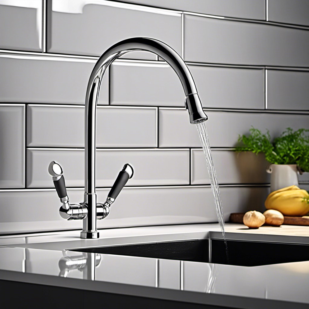 wall mounted porcelain handle faucet