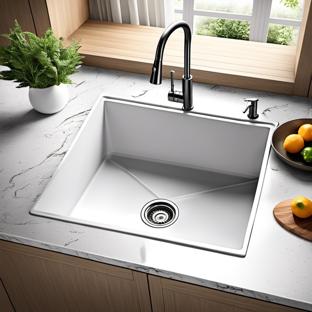 white granite composite sink