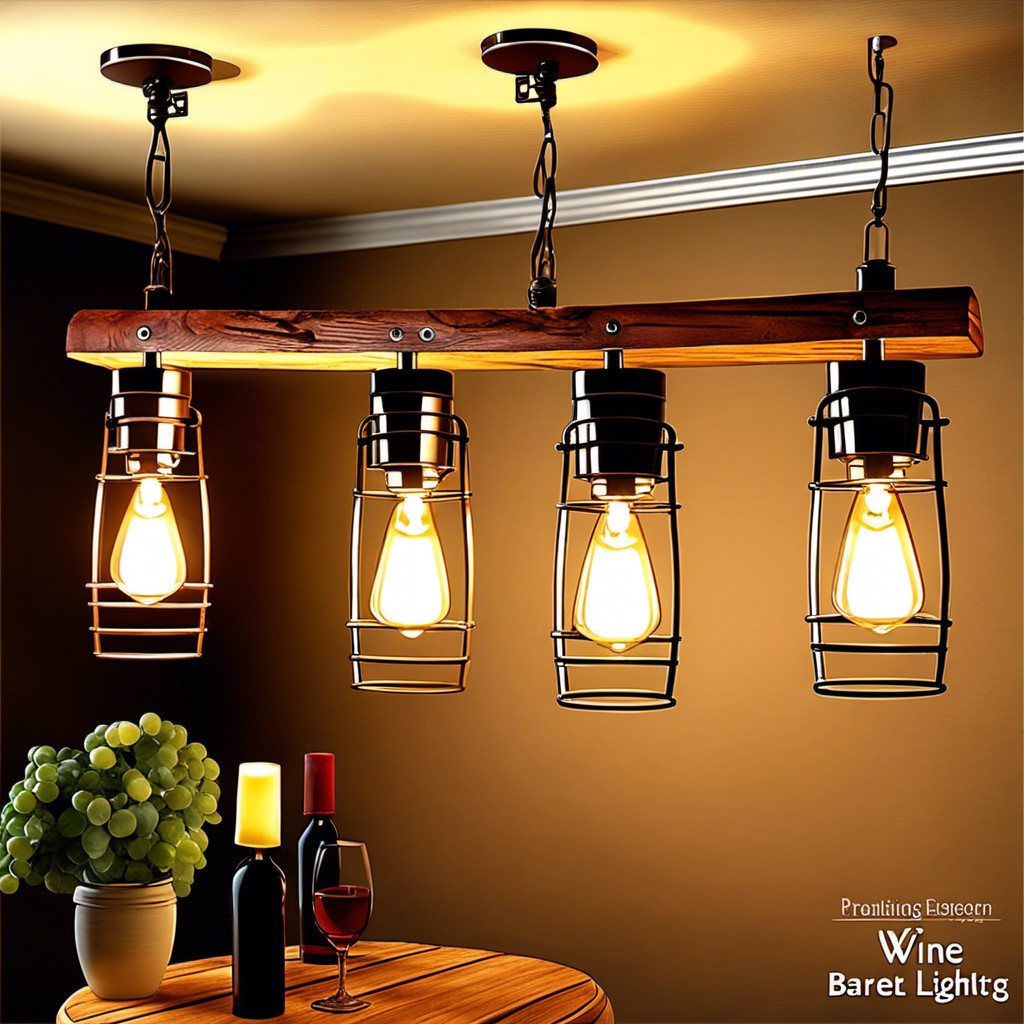 wine barrel track lighting