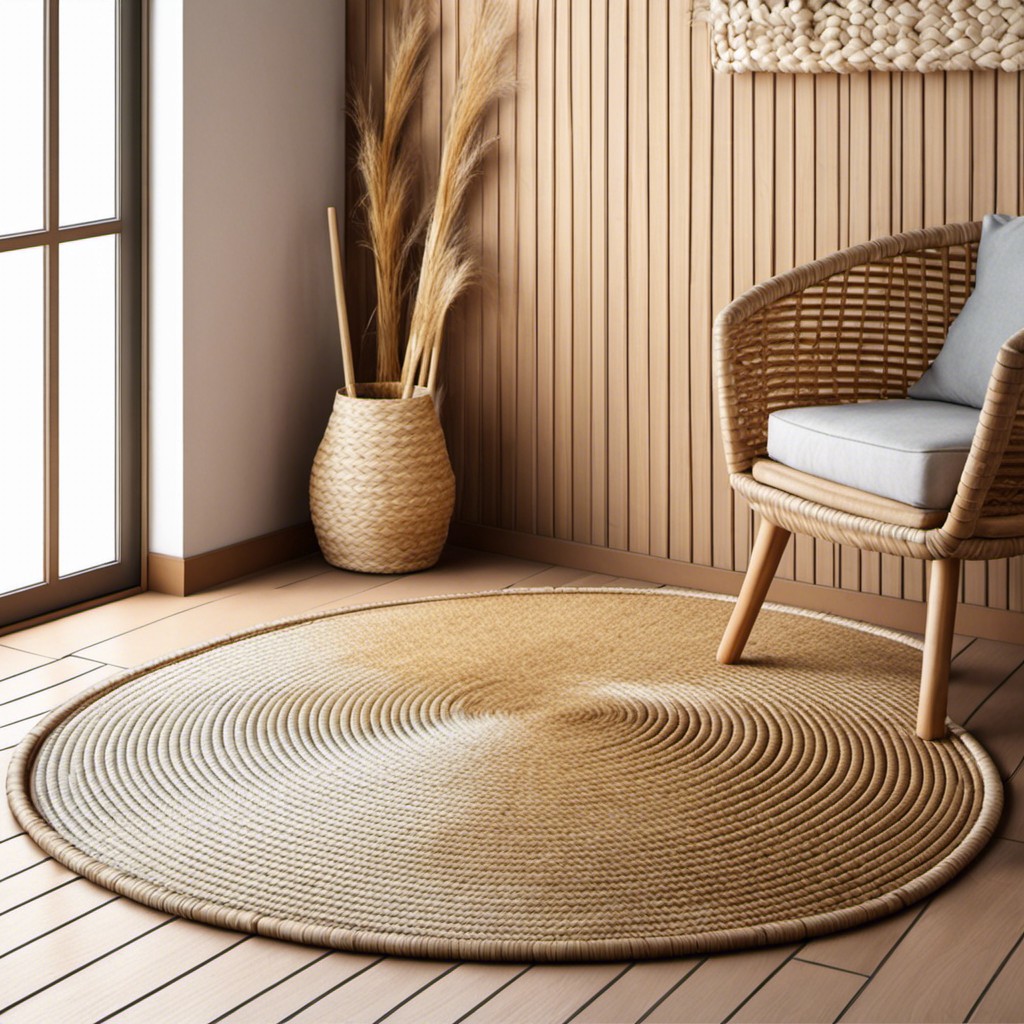 woven straw mat transition