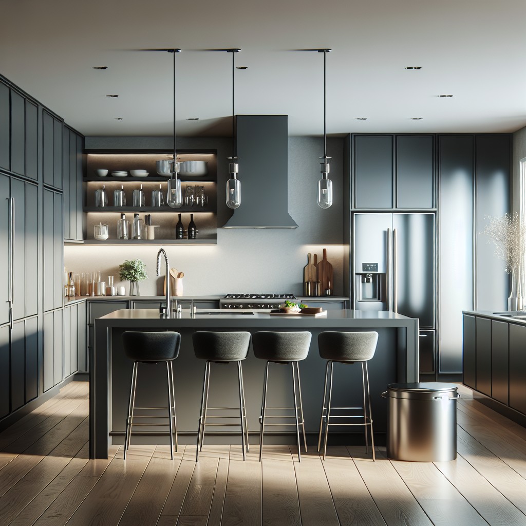 25 Dark Grey Cabinets with Light Grey Walls Ideas