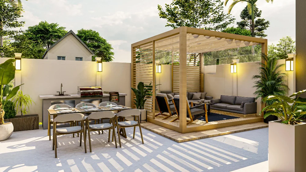 Add a Pergola for Functionality and Aesthetic Appeal